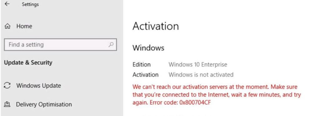 Windows10 Activation Status