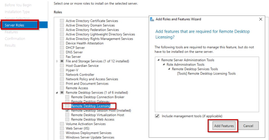 Add Remote Desktop Licensing