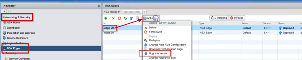 NSX Edge upgrade