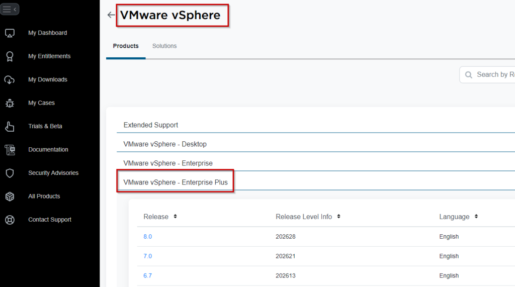 VMware vSphere download